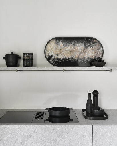 Black Organic Oblong Tray