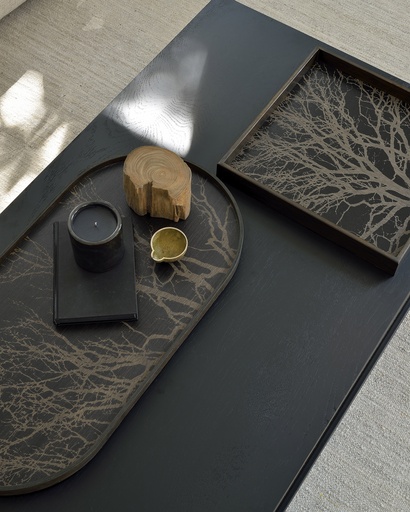 Black Tree Oblong Tray