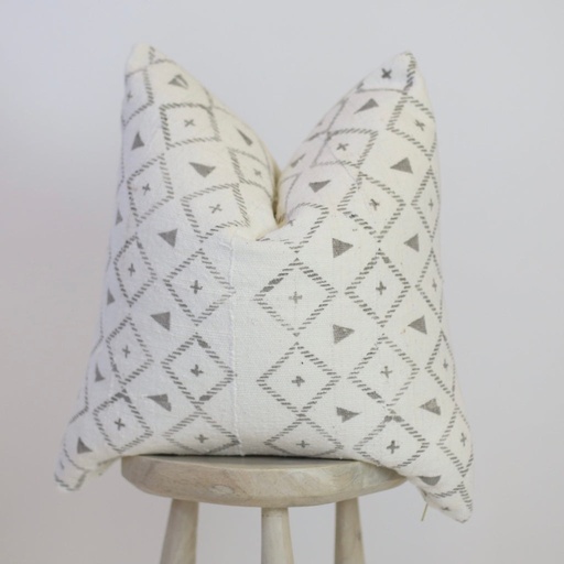 Mae Woven - Mesago Light Grey Cushion Cover + Insert 45 x 45cm