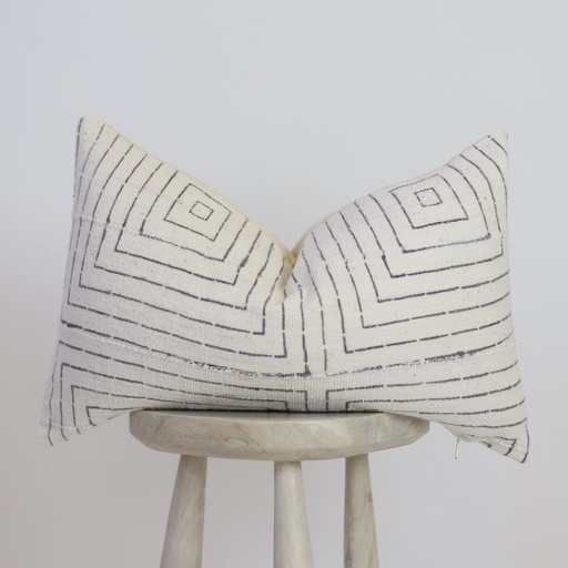 Mae Woven - Nene Grey Lumbar Cushion Cover 35cm x 55cm