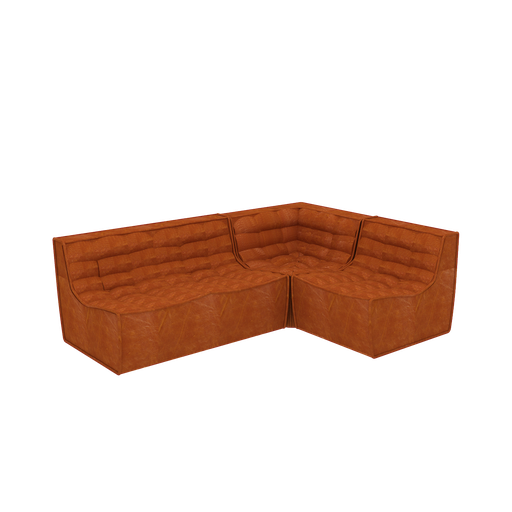 Leather Padded Sofa Set Small