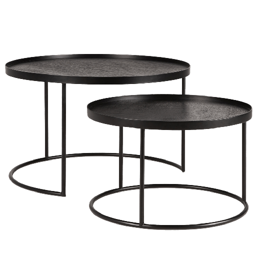 Round Tray Coffee Table Set