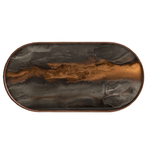 Bronze Organic Oblong Tray