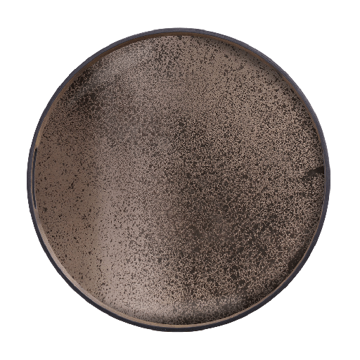 Heavy Aged Bronze Mirror Tray