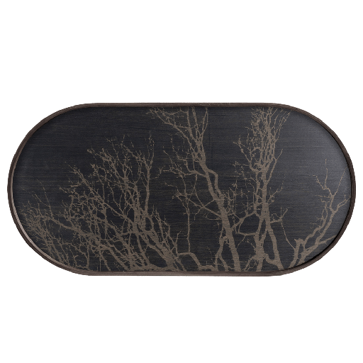 Black Tree Oblong Tray