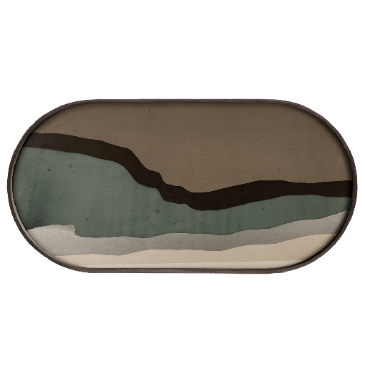 Graphite Wabi Sabi Oblong Tray