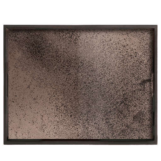 Heavy Aged Bronze Mirror Tray